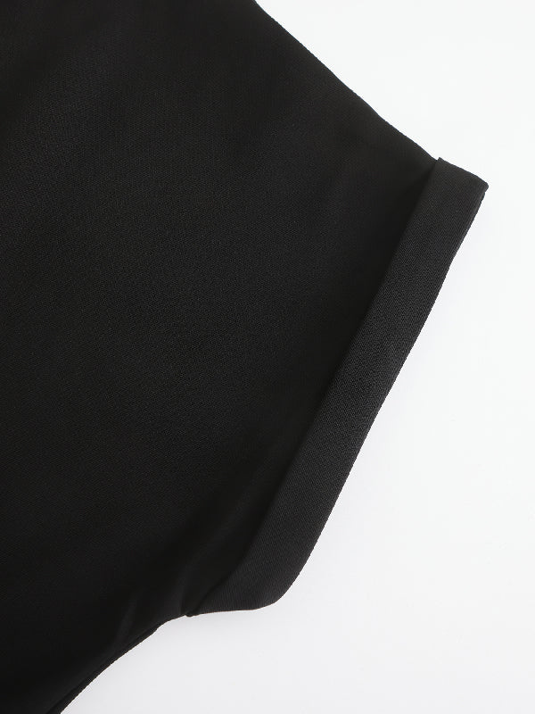Wide-Leg Cap-Sleeve Jumpsuit