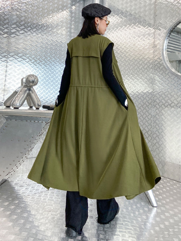 Asymmetric Drawstring Dress