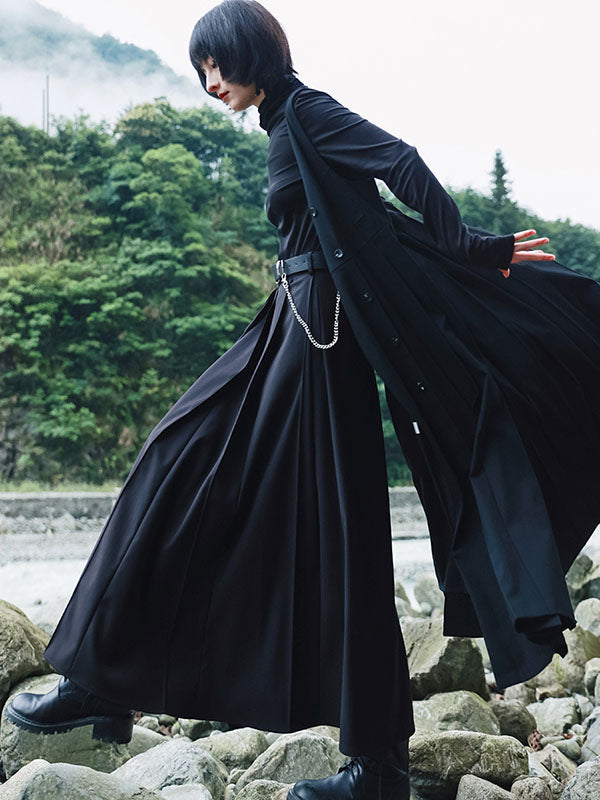 Pleated A-Line Empire Skirt