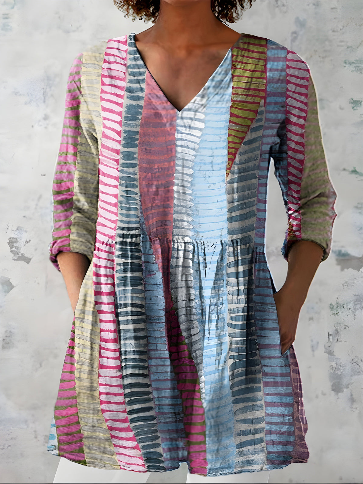 Willow| | Long V-Neck Blouse
