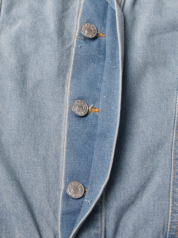 Wide-Leg High-Waist Button-Detail Pocket Jumpsuit