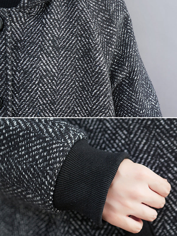 Hooded Long-Sleeve Relaxed Jacket