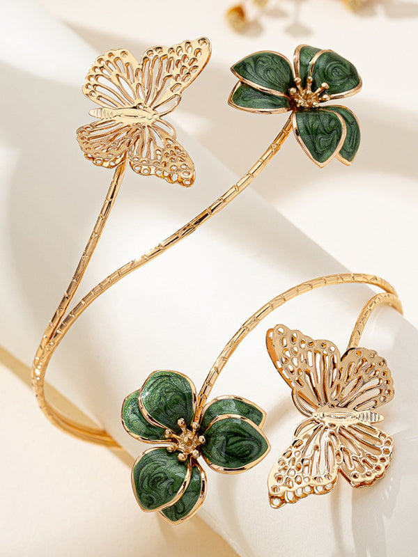 Adjustable Floral Butterfly Armlet