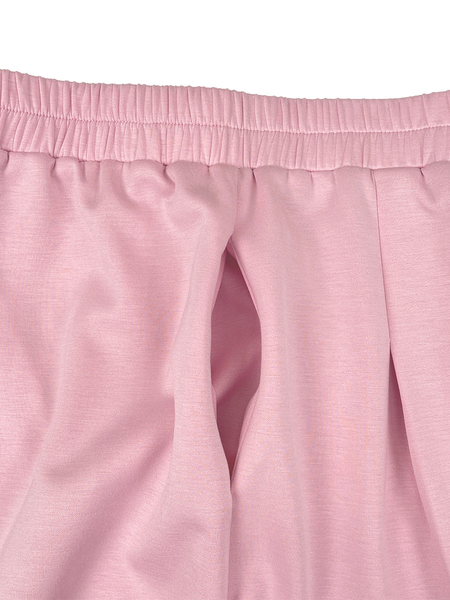 High-Waist Cropped Pleated Pocket Pants
