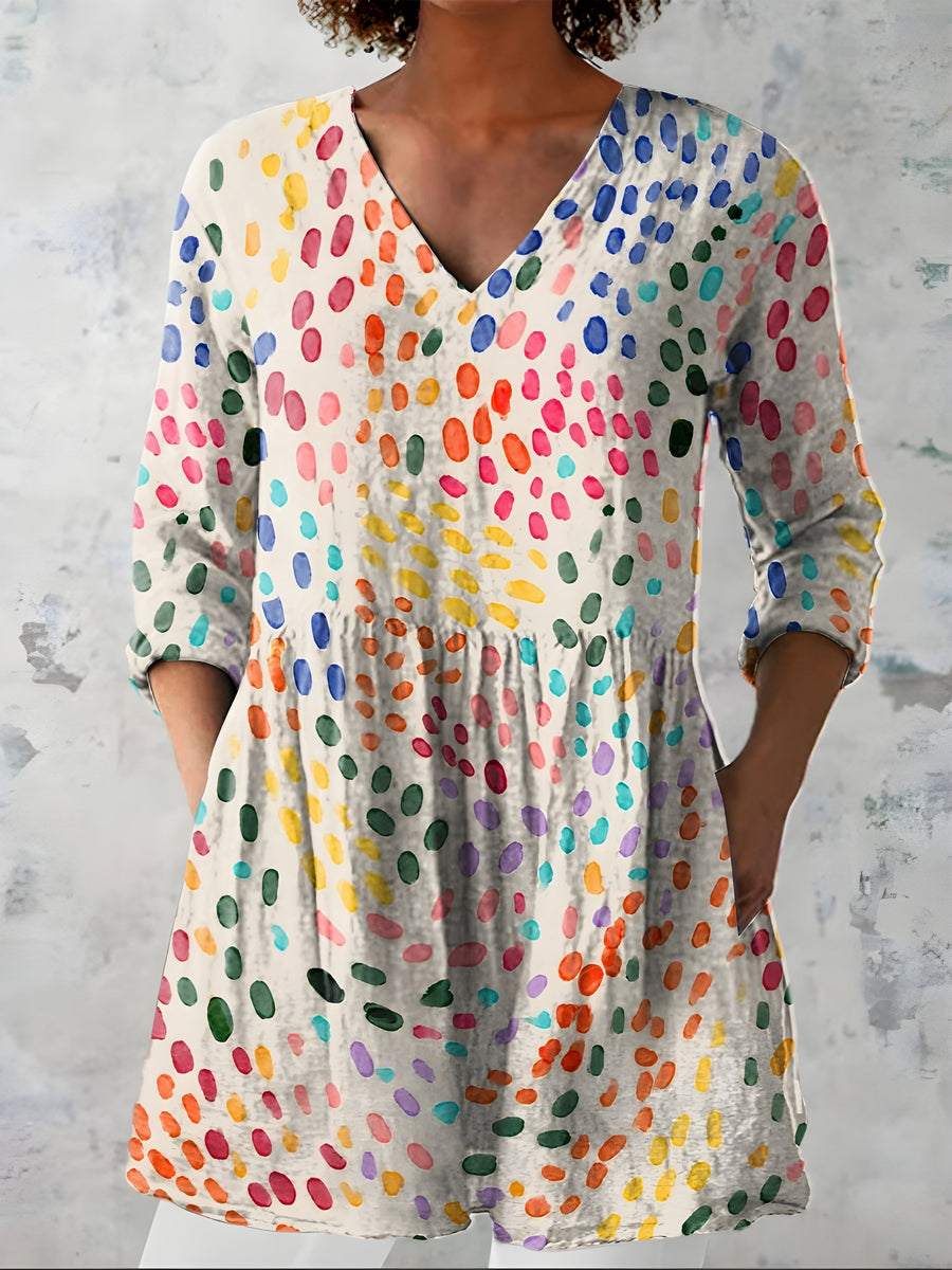 Everlee | Long V-Neck Blouse