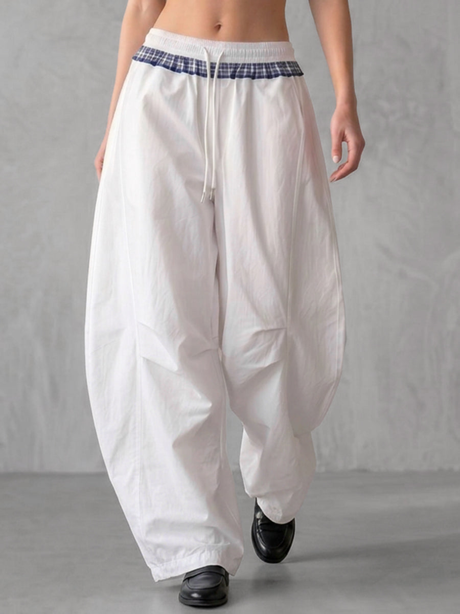 Wide-Leg Drawstring Pocket Relaxed Pants