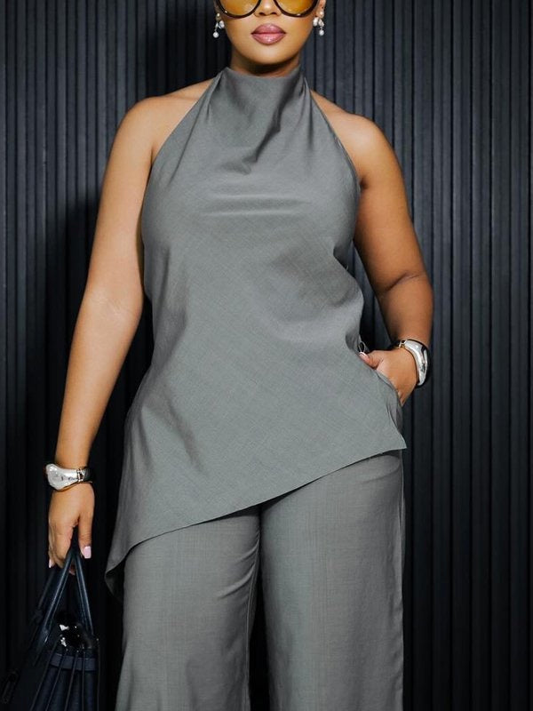 Stand-Collar Sleeveless Vest