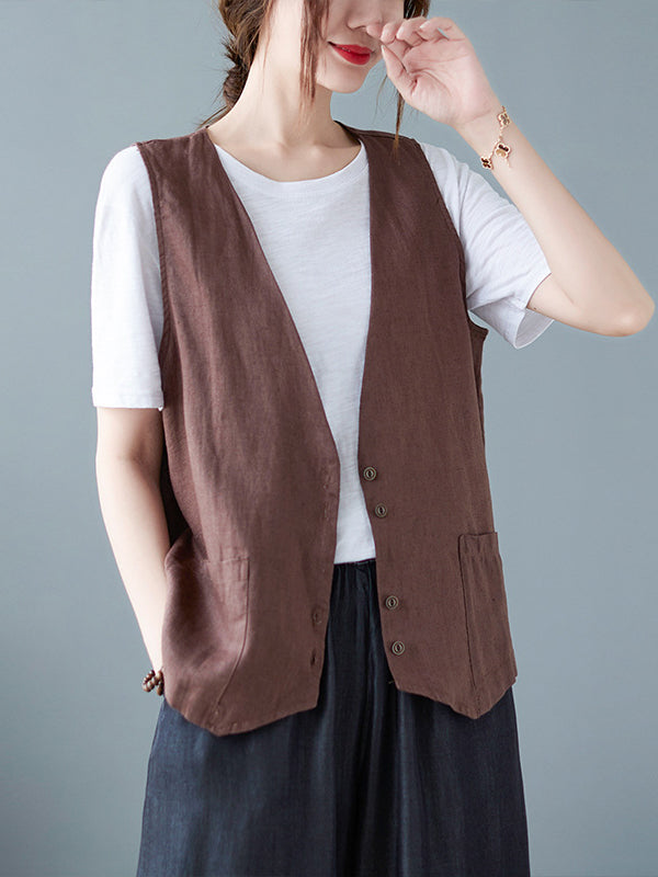 V-Neck Relaxed Vest