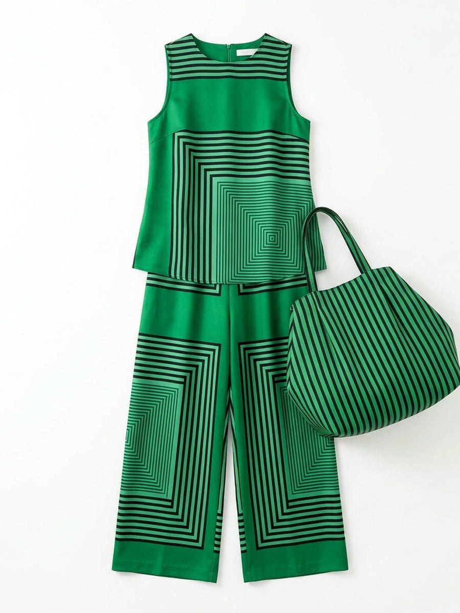Round-Neck Sleeveless Relaxed Vest
