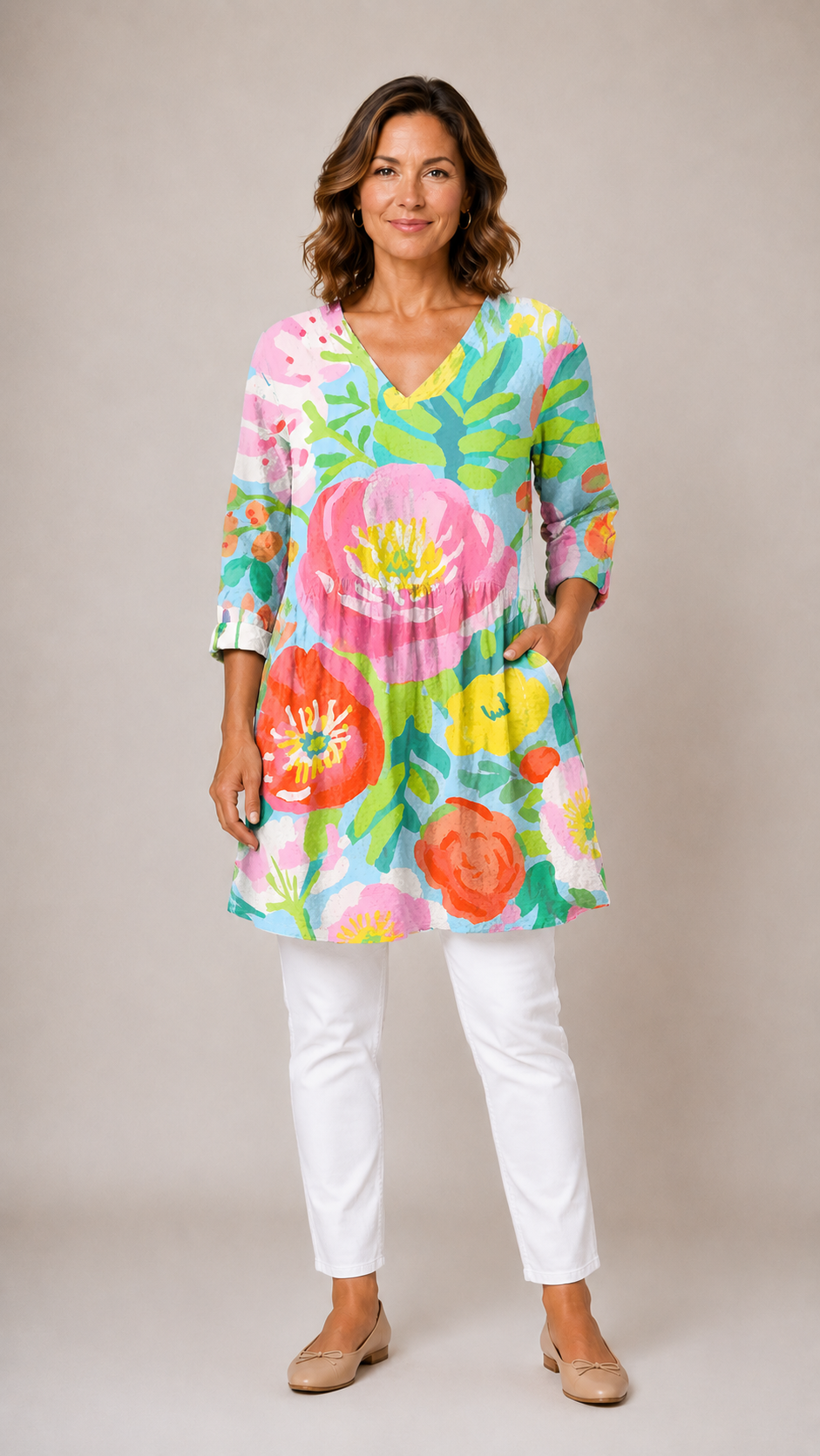 Valerie | Long V-Neck Blouse