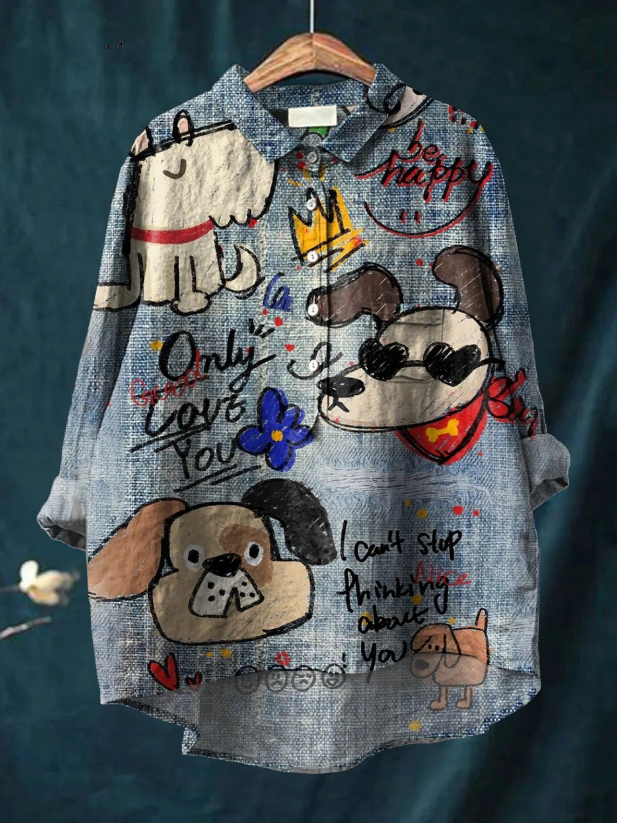 Quincy | Dog Print Shirt
