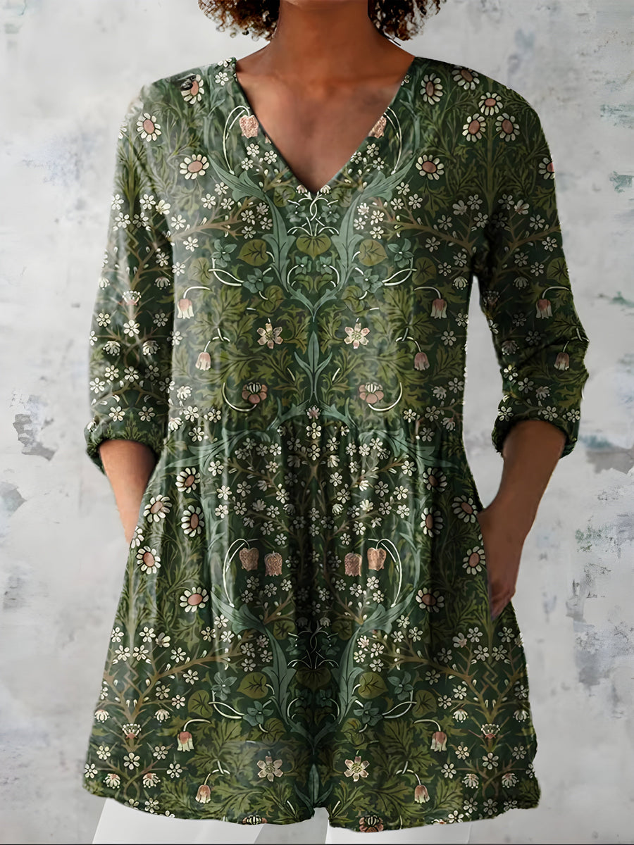 Cecelia | Long V-Neck Blouse