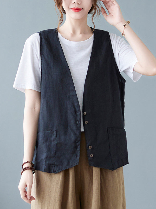 V-Neck Relaxed Vest