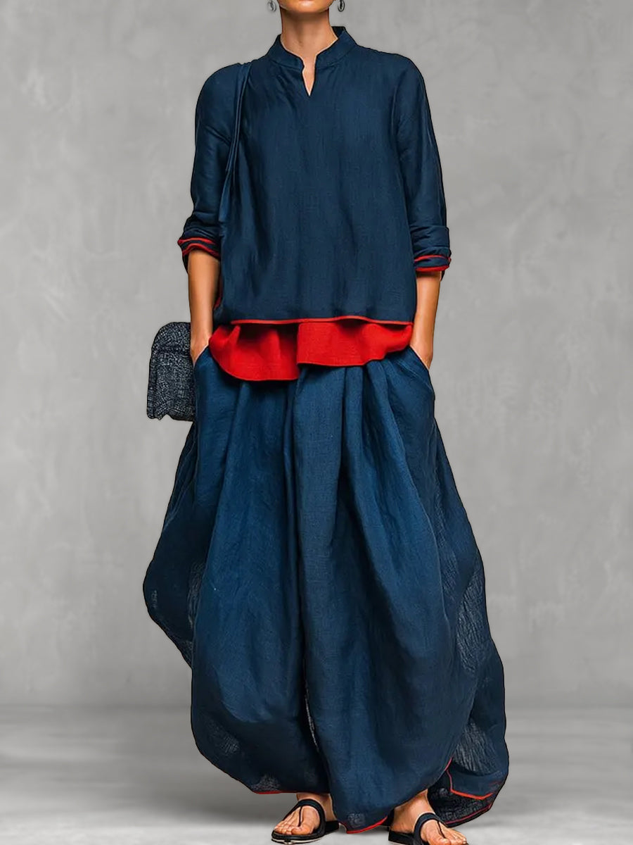 Wide-Leg Pocket Relaxed Pants