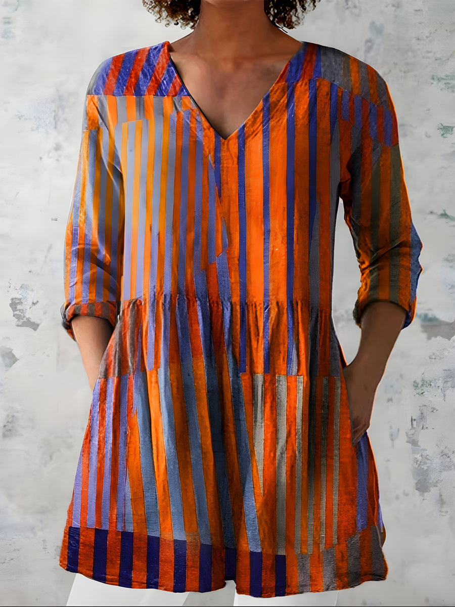 Amaia | Long V-Neck Blouse