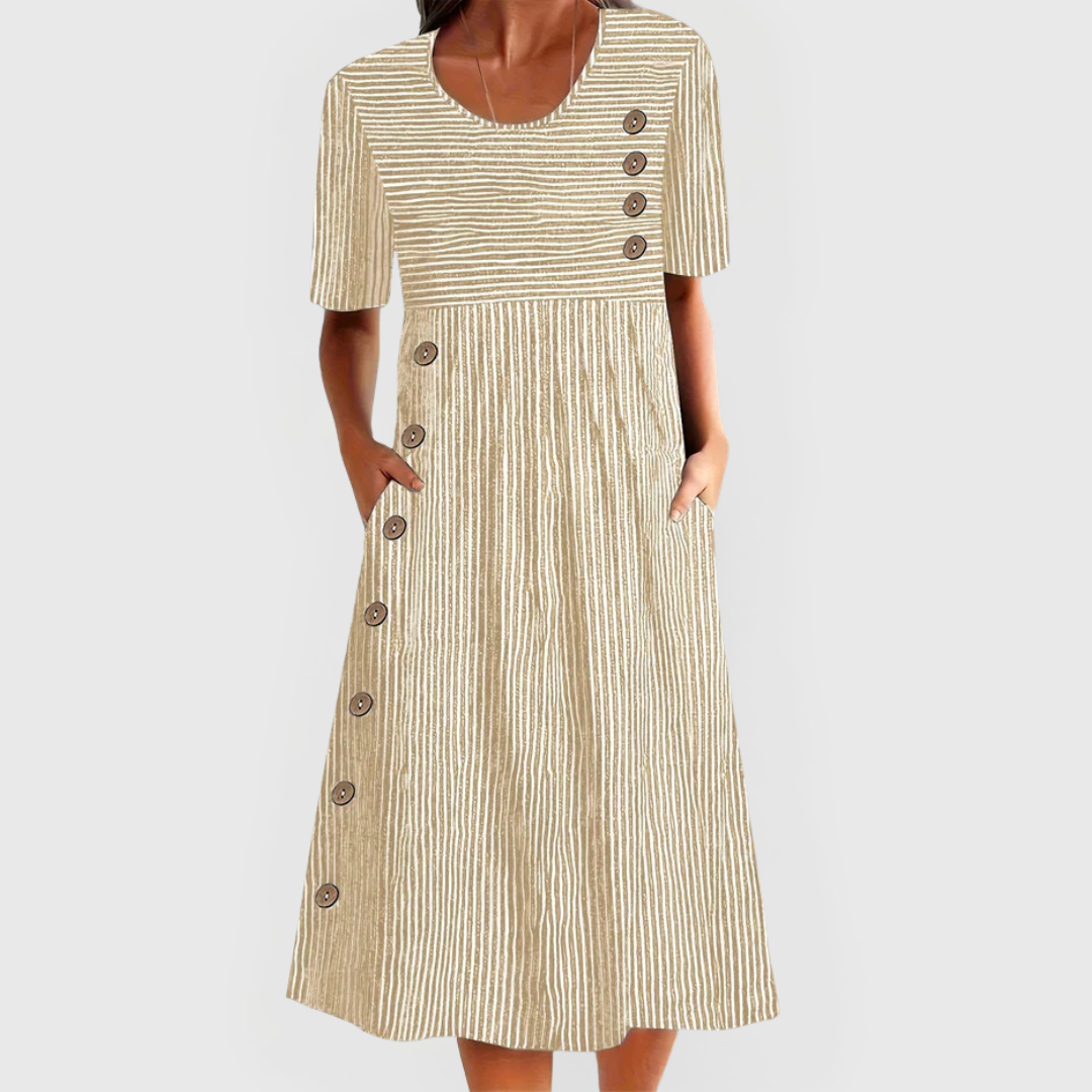 Jovie | Striped Midi Dress