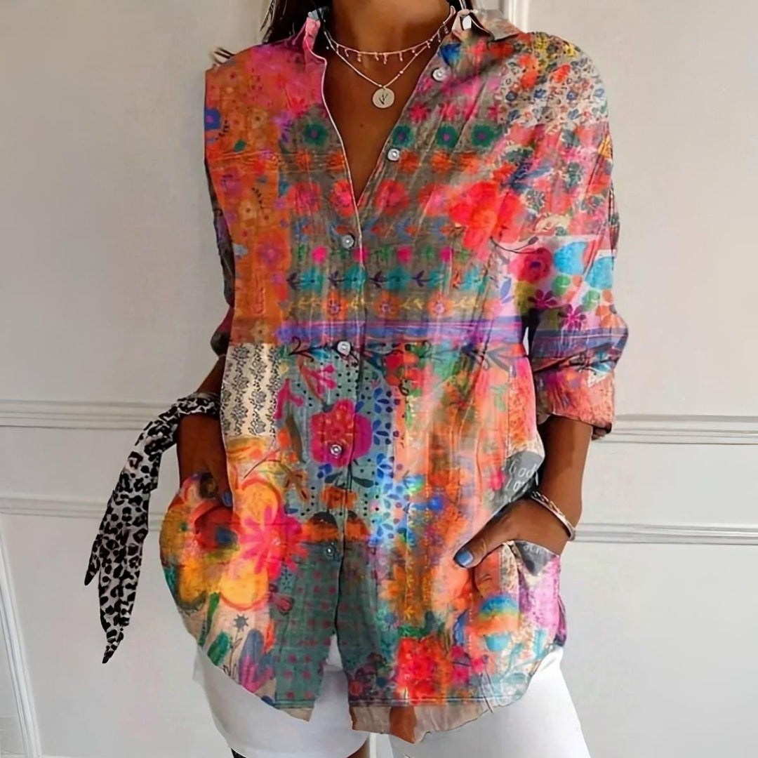 Roseanne | Floral Breeze Button-Up Shirt