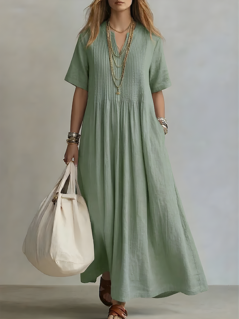 Genesis | Flowing V-Neck Maxi Dress