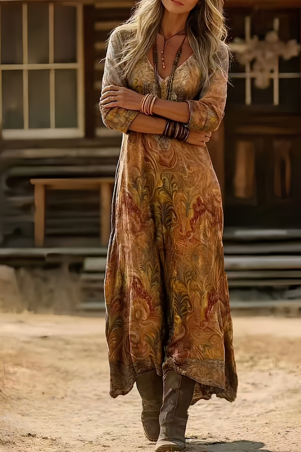 Valeria | Bohemian Floral Maxi Dress