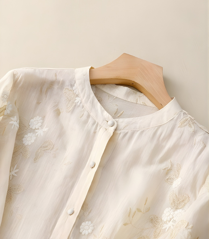 Clarice | Embroidered Cotton Blouse