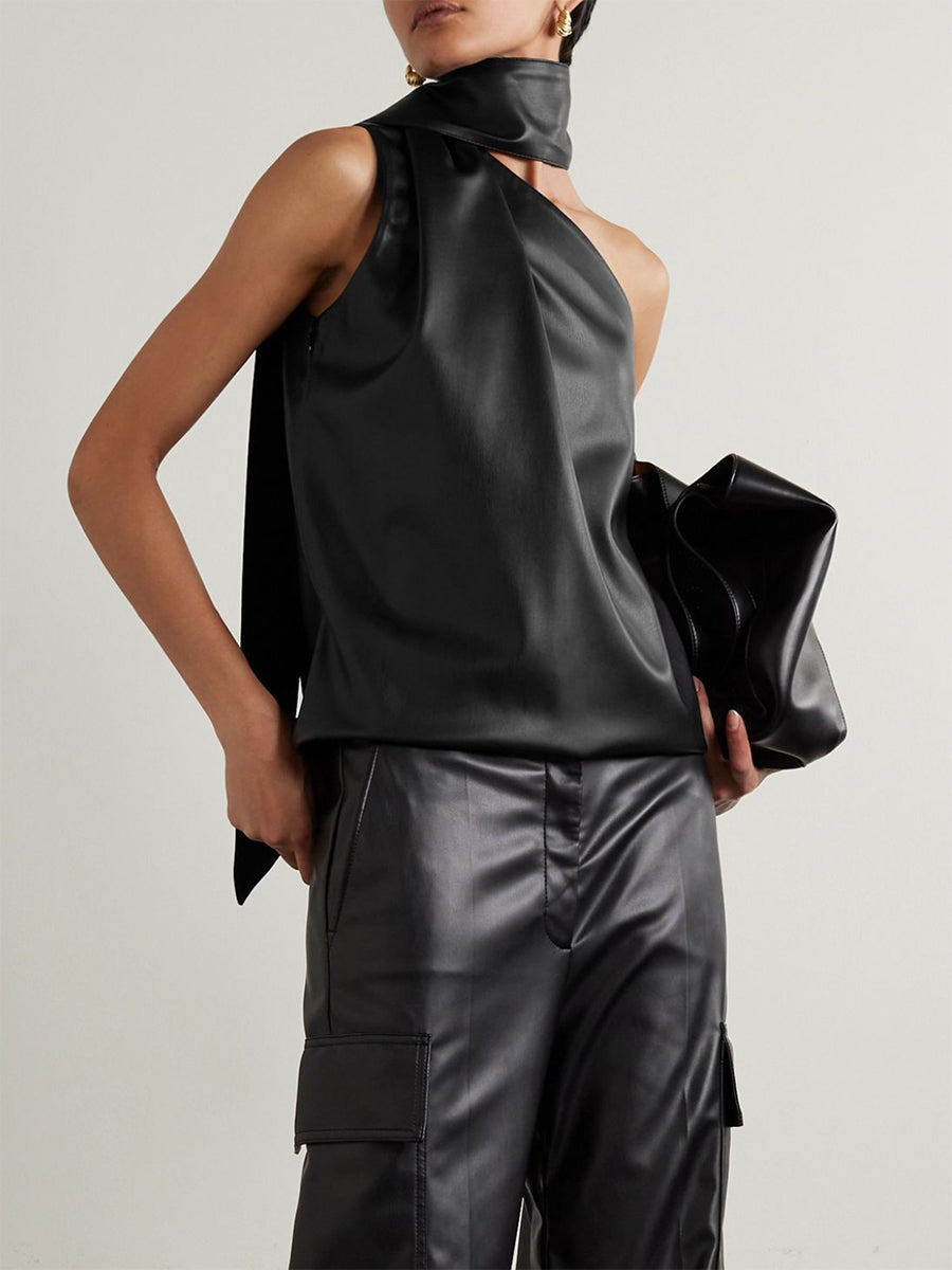 Asymmetric Sleeveless Vest