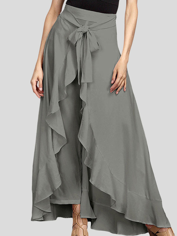 Ruffle Zip Relaxed Culottes