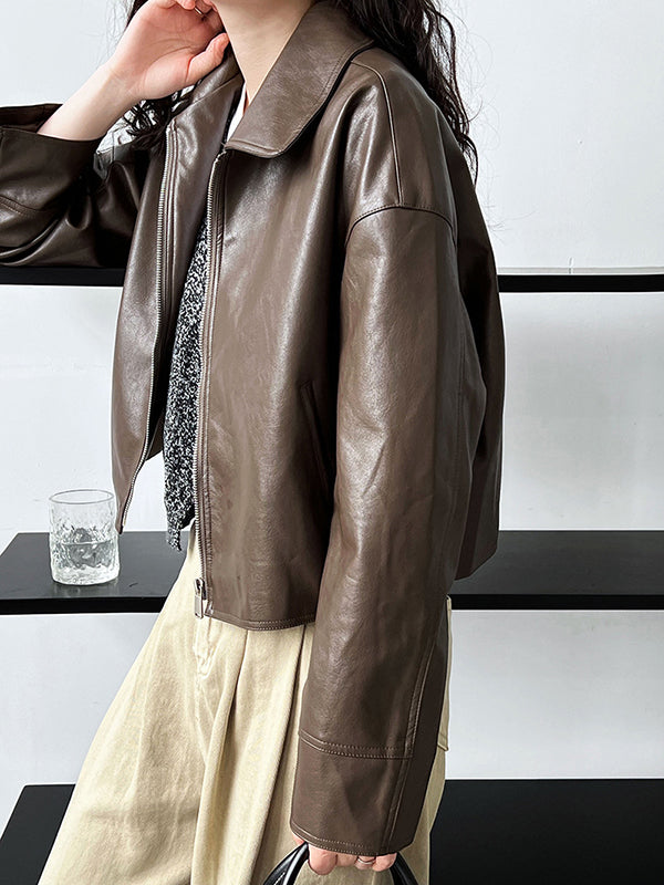 Zip Long-Sleeve Relaxed Jacket