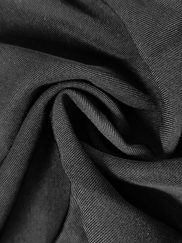 Notch-Collar Side-Split Long-Sleeve Jacket