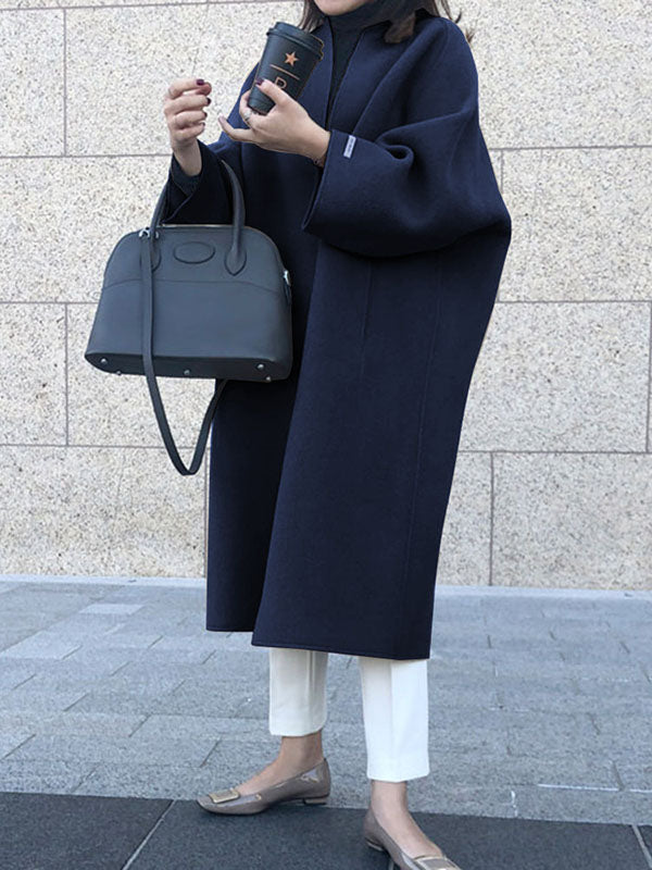 Long-Sleeve Relaxed Coat