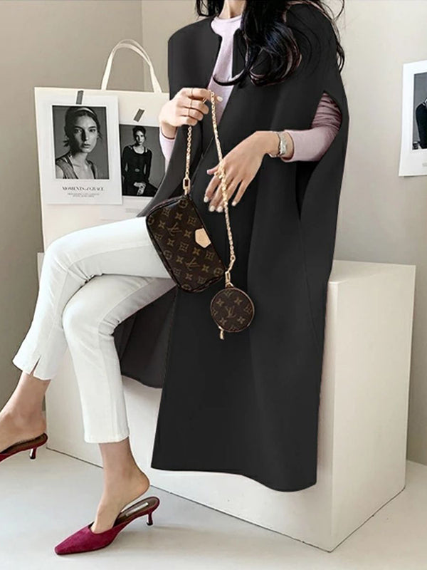 Round-Neck Sleeveless Jacket