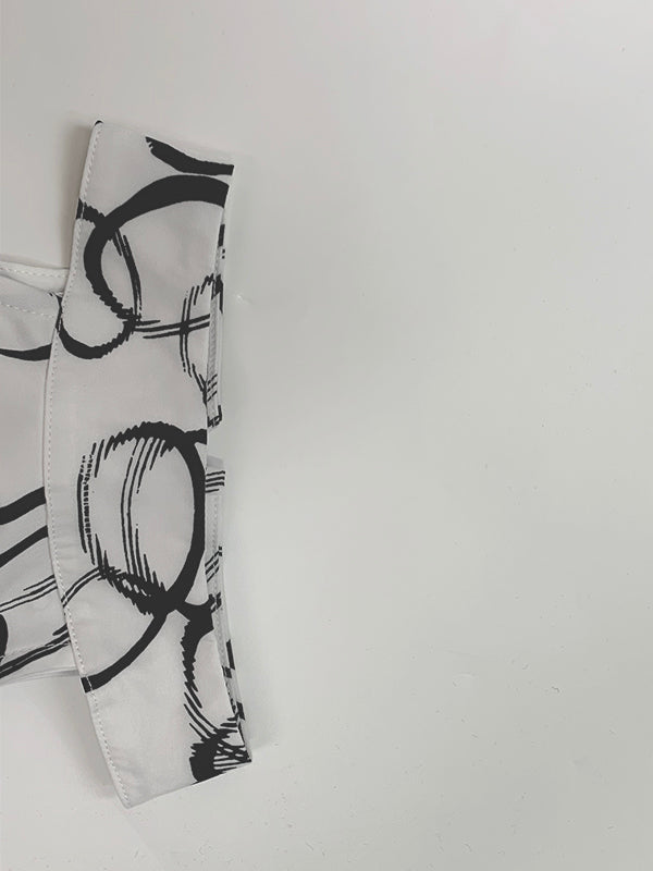 High-Waist Halter-Neck Relaxed Contrast Belt