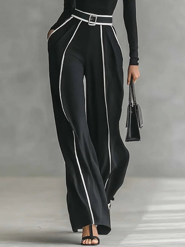 High-Waist Belted Pocket Relaxed Belt