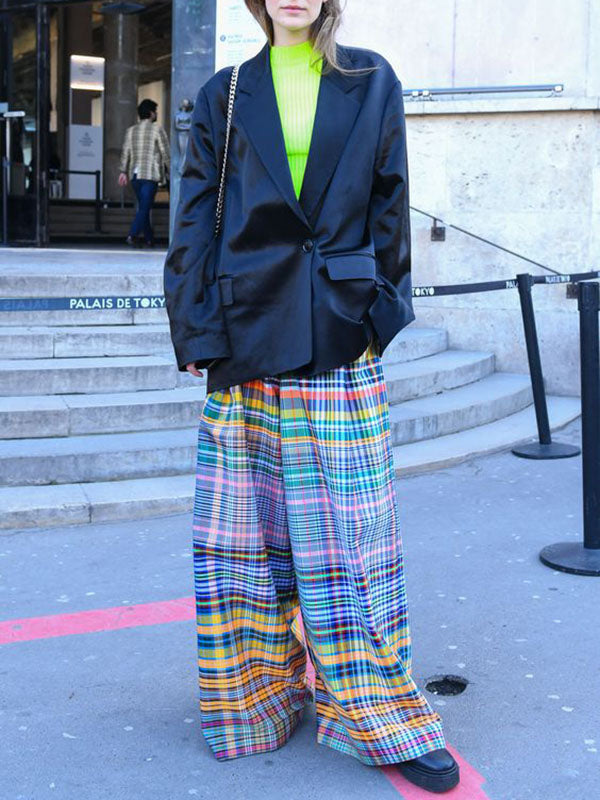 Printed Wide-Leg Relaxed Pants