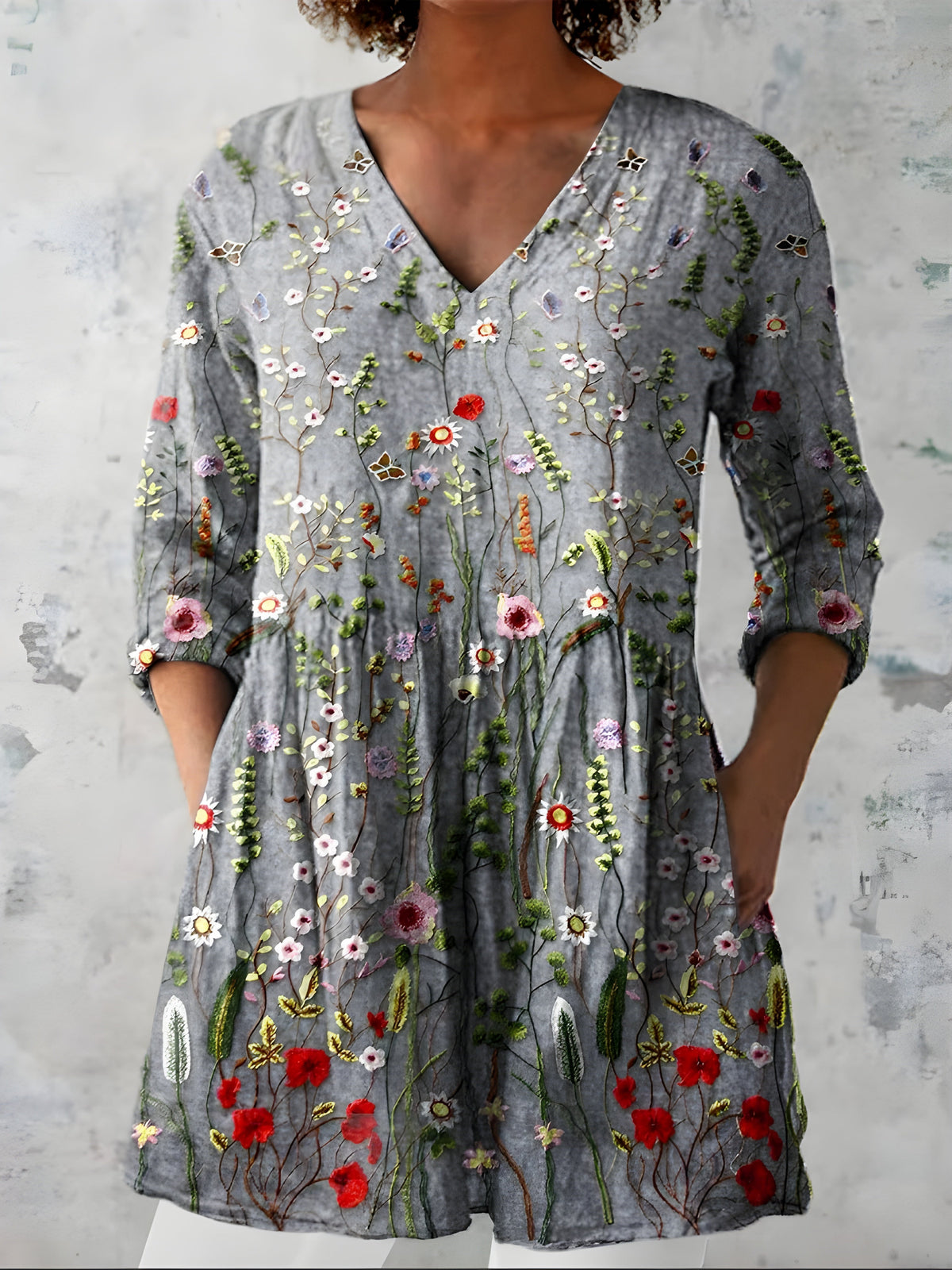 Willow| | Long V-Neck Blouse
