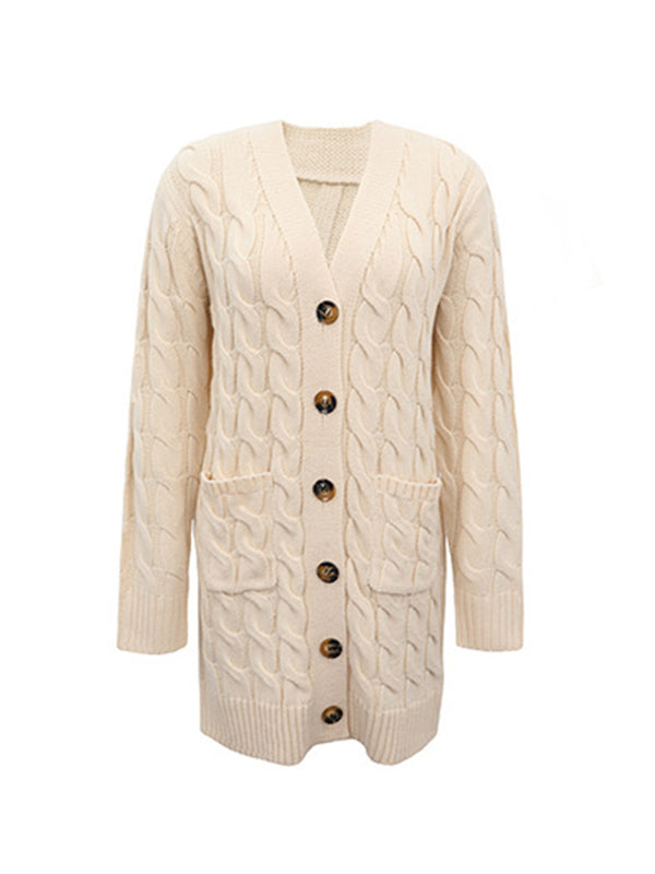 Button-Detail Relaxed Cardigan