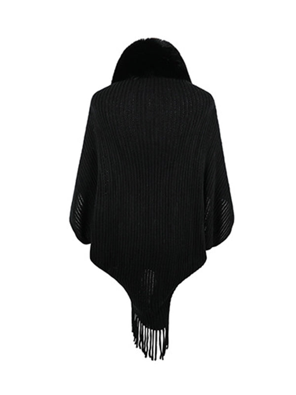 Fringe Batwing Relaxed Cardigan