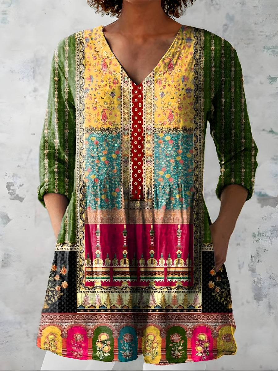 Melody | Long V-Neck Blouse