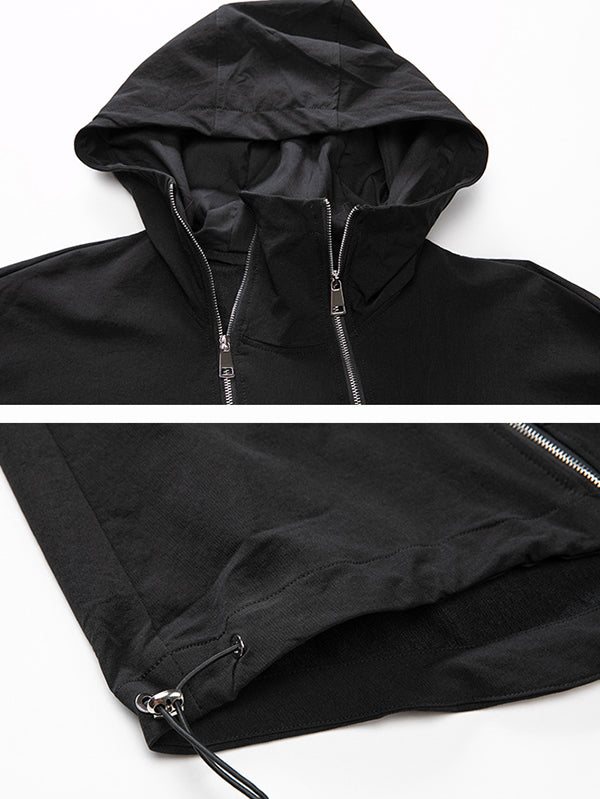 Hooded Zip Relaxed Jacket