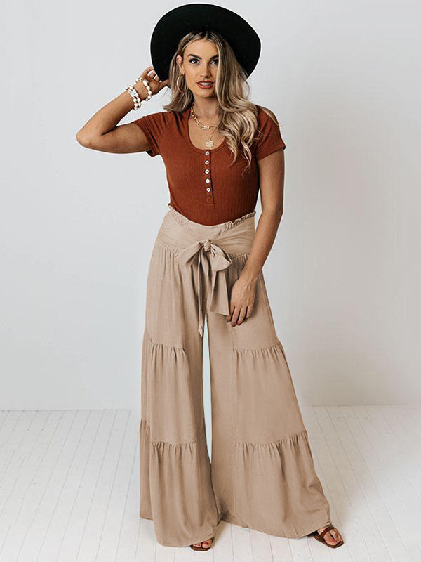 Wide-Leg High-Waist Pants