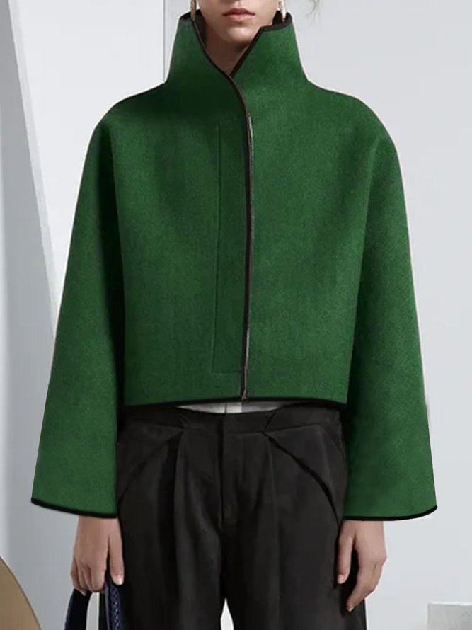 Stand-Collar Relaxed Jacket