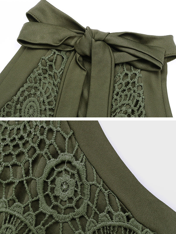 Halter-Neck Sleeveless Relaxed Vest