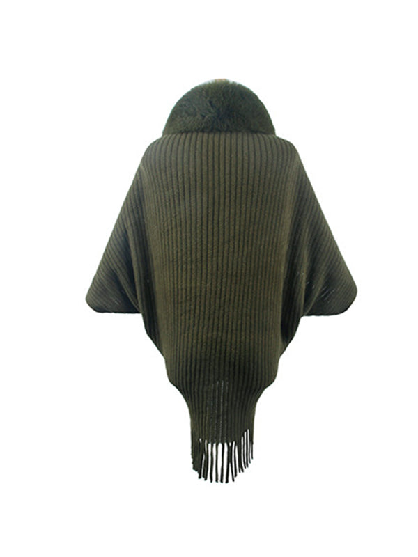 Fringe Batwing Relaxed Cardigan