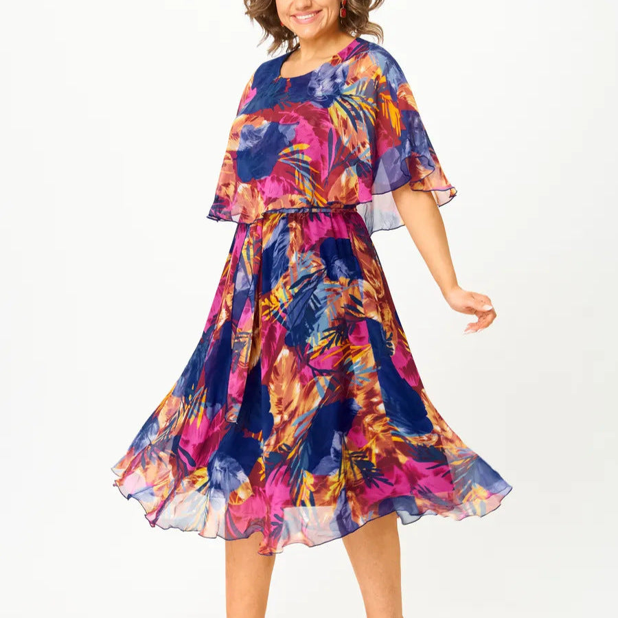 Halle | Belly Coverage Chiffon Dress