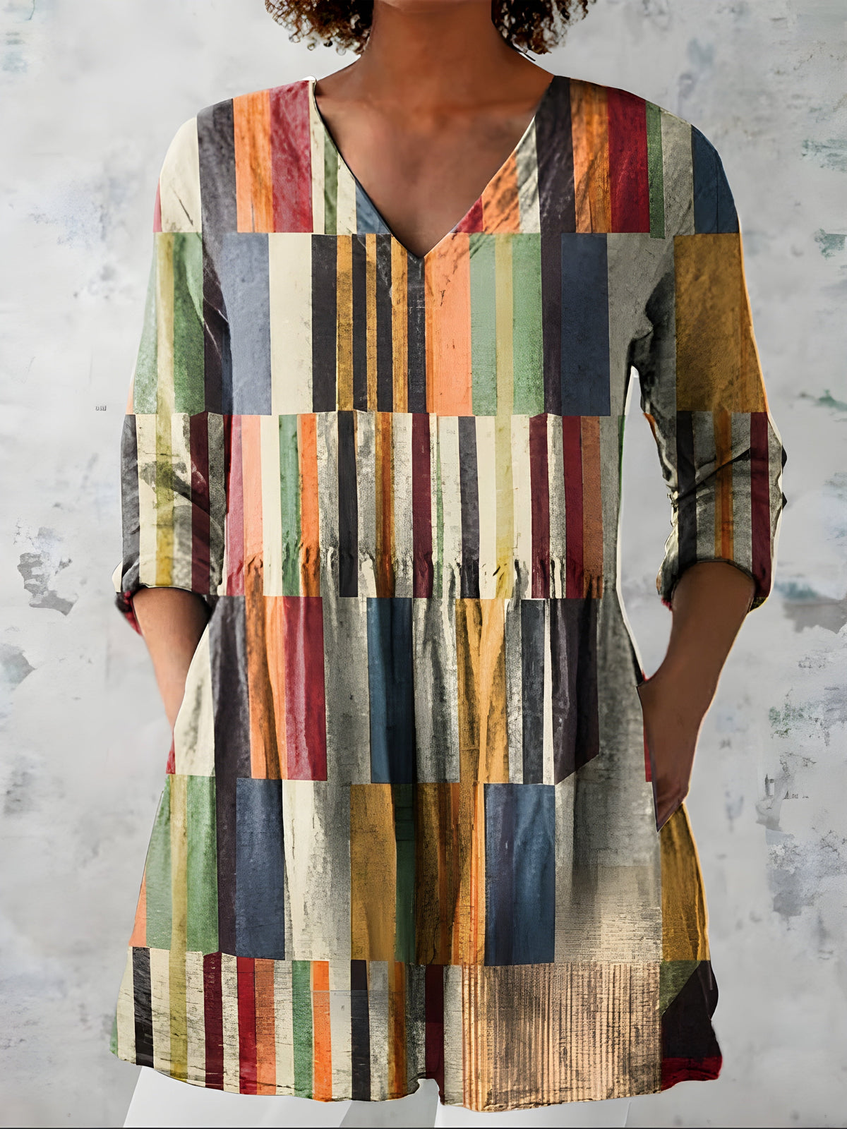 Lydia | Long V-Neck Blouse