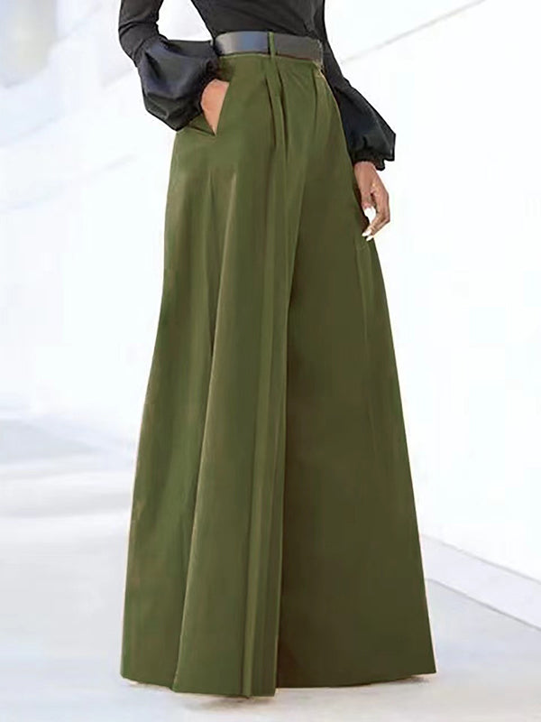 High-Waist Pleated Relaxed Pants