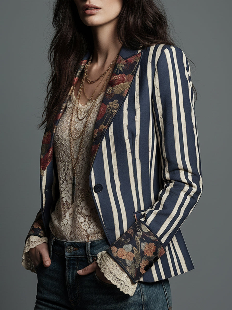 Eden | Bohemian Striped Blazer
