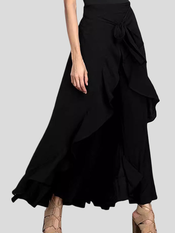 Ruffle Zip Relaxed Culottes