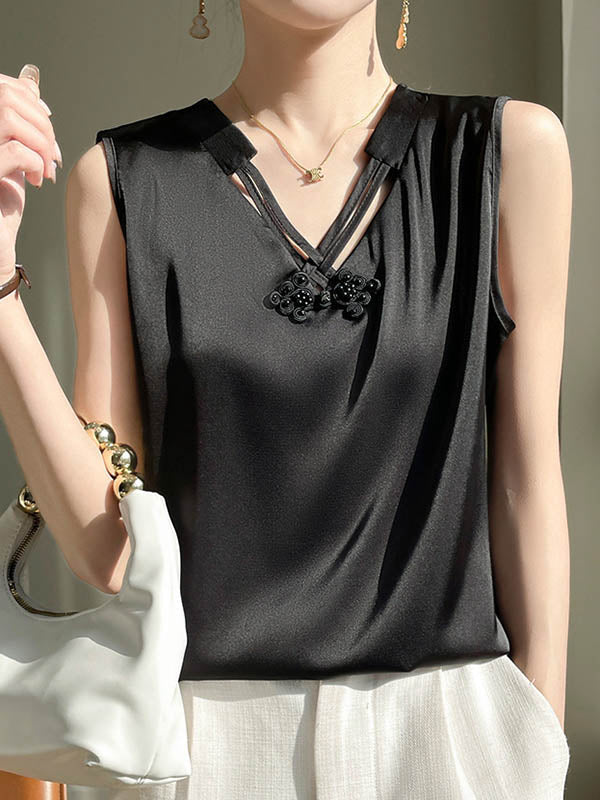 Plus Size V-Neck Relaxed Vest