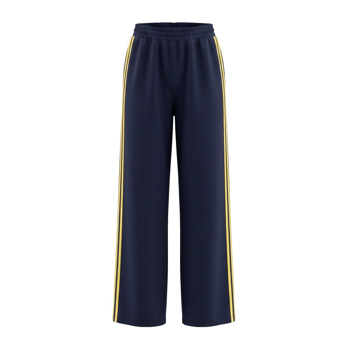Striped Wide-Leg High-Waist Pocket Pants