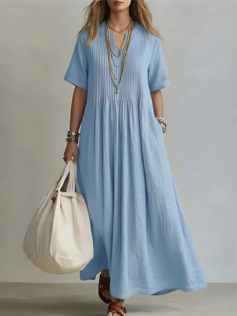 Genesis | Flowing V-Neck Maxi Dress